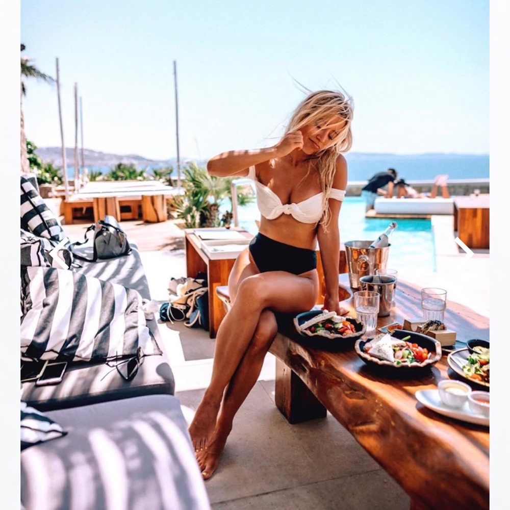 Elegant Black and White Bikini Set